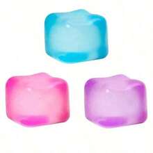 Mini Ice Cube Squeeze Toy, A Handheld Desktop Toy To Relieve Anxiety, Suitable As Desktop Decor, Classroom Prize, Party Favor And Holiday Gift - Hồng - Xem 2
