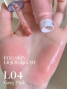 JOOCYEE Egg Skin Liquid Blush, Soft Color Blending, Skin-Brightening, Precise Application, Lightweight, Radiant, Long-Wearing, Natural Flush, Suitable For Birthday, Mother's Day Gift, Rave, Festival, Party Ready, Best Color - #L04 Grey Pink - View 1