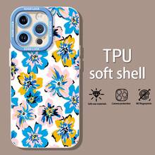 Estampado floral azul, rosa y amarillofunda de teléfono Fundas compatibles con ,Apple,VIVO,OPPO,,, y Honor.Fabricadas en silicona TPU,ofrecen protección contra golpes y caídas.regalos para mamá - Blanco - Ver 1