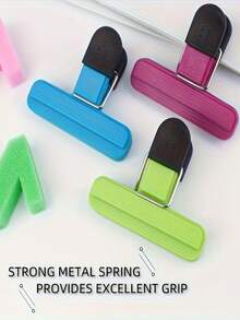 5pcs High Quality Durable Silicone Food Bag Clips - Strong Sealing Clips, Essential For Kitchen Storage, Suitable For Food Preservation, Household Storage, Multi-Purpose Sealer - Upgraded Version - View 5