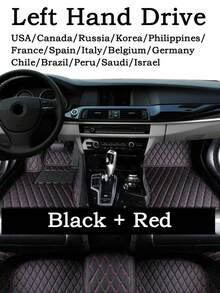 Luxury PU Leather Car Floor Mat Set, Fully Covered, Diamond Stitched Design, Suitable For Opel Astra H From 2004 To 2008, Left-Hand Drive, Blue And Black Options, Waterproof, Stain Resistant And Durable, Better Protecting Your Car - Multicolor - View 15