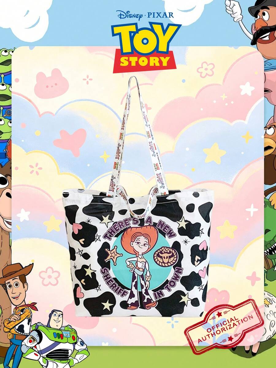 1 Túi Tote In Hình Jessie Toy Story Bản Quyền Chính Hãng Disney, Túi Mua Sắm Gấp Gọn Dung Tích Lớn, Túi Đeo Vai Nhẹ, Túi Xách Hoạt Hình, Có Kích Thước S/M/L Để Chọn, Dành Cho Phụ Nữ/Bé Gái/Thanh Thiếu Niên/Người Hâm Mộ, Phụ Nữ Dùng Hàng Ngày/Mua Sắm/Đi Chơi/Đi Học/Du Lịch - Nhiều màu - Xem 1