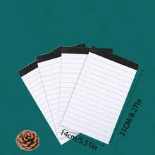 4 piezas Bloc de notas A7 Mini con líneas y logotipo personalizado, notas adhesivas desprendibles, cuaderno de diario con cubierta trasera suave, útiles escolares - A7 - Ver 10