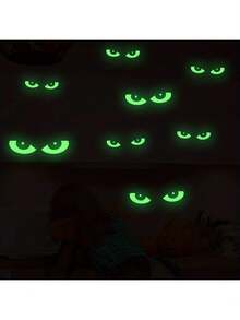 8 Pairs Halloween Glowing Eyeball Decorations, Upgraded Luminous Indoor/Outdoor Halloween Decoration Eyeball - Multicolor - View 3