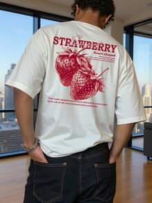 T-shirts d'été style Y2K pour hommes, col rond, impression de lettres à chaud, style streetwear américain, t-shirt en coton - Blanc - Voir 3