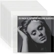 25pcs Transparent Vinyl Record Sleeves - 4.7 Mil Thick Durable Protection 12.75" X 12.75" LP Record Covers, Suitable For Gatefold/Double LP, Anti-Static, Archival Quality - 25 - View 10