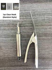 1件不鏽鋼龍眼核移除器,魚骨圖案不鏽鋼蝦剝皮器-人體工學設計,易於剝皮,耐用廚房工具,適用於處理蝦、螃蟹、龍蝦。專業廚師與家庭烹飪者的必備工具,助您輕鬆處理海鮮。時尚金屬表面,舒適握感,廚房烹飪的強力助手。 - 彩色 - View 15