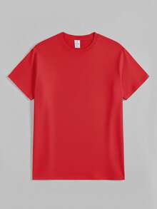 New Summer 2026 Cotton T-Shirt, Loose And Breathable Summer T-Shirt, Casual Sports Top For Women With Letter Print, Short Sleeve Round Neck Summer T-Shirt, One Piece Design, Fashionable And Comfortable (T-Shirt Only, Not A Set) - Retro Cotton Short Sleeve Round Neck T-Shirt, Unisex Urban Style, Loose, Casual, Versatile And Comfortable. - 紅色 - 查看 2