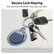 Vena For Apple AirTag Holder And Keyring, AirTag Keychain Holder Waterproof AirTag Case - 藍色 - 查看 3