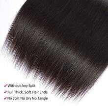 Straight Human Hair Bundles 8-28 Inches 12A Brazilian Hair Unprocessed Raw Hair Double Machine Weft Natural Black Hair Extensions For Women - Natural Black - View 7