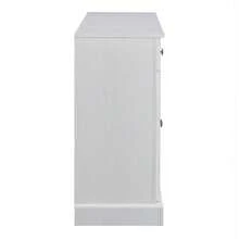 Large Sideboard With 4 Doors And 2 Drawers, Modern Storage Unit For Dining Room And Living Room, 150 X 40 X 86 Cm (L/W/H) – (Antique White) - 白色 - 查看 8