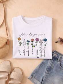 Women's Printed Blouse 'God Says You Are' In Casual Cotton | Perfect Birthday Or Holiday Gift Choice For Friends, Family, Boyfriend Or Girlfriend - 白色 - 查看 3