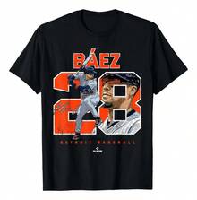 Camiseta Con Número Y Retrato De  Detroit Mlbpa - Negro - Ver 1