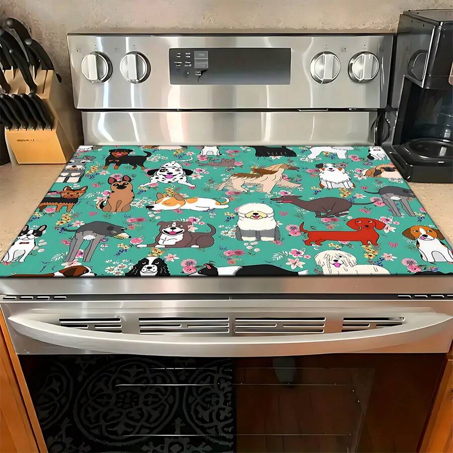 1pc Animal Pattern Printed Absorbent Dish Drying Mat, Home Decor, Suitable For Espresso Machine Countertop, Sink Drain Mat, Soft Faucet Pad, Bathroom Cup Mat, Kitchen & Bathroom Accessories - Multicolor - View 1