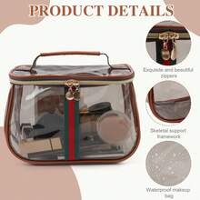 Waterproof Retro New Large Capacity Waterproof Handbag, Fashionable And Luxurious High-End Cosmetic Bag/Toiletry Bag - 無色 - 查看 2