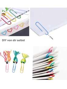 1/30/50-Pack Of Colored Paper Clips. Includes Durable, Rust-Resistant, Coated Large Paper Clips-Perfect For Organizing Documents In The Office And At School, And Ideal For Books And Papers (Multi-Color). - Multicolor - View 2