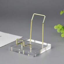 Metal Rod Acrylic Base Crystal Mineral Specimen Display Stand, Suitable For Home & Office Decor, Perfect Holiday Gift - 1PC - View 5