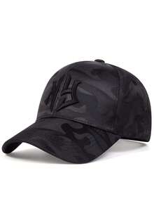 1 pieza Gorra de béisbol unisex con patrón geométrico bordado, gorra casual ajustable para exteriores, primavera y otoño - Multicolor - Ver 1