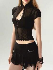 Women Tops - Black - View 4