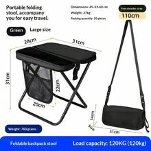 1pc Outdoor Backpack With Foldable Stool, Pen Bag, Portable Camping Gear, Sports Foldable Chair Handbag - Multicolor - View 10