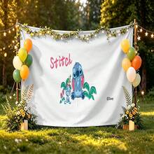 Tranh treo tường Disney Lilo & Stitch phong cách nhiệt đới giản dị, màu trắng dễ thương, chất liệu vải mềm mại, thích hợp trang trí phòng ngủ, tiệc tùng và chụp ảnh. - 0 - Xem 4