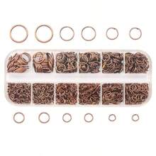 4/5/6/8/10mm Juego de 12 Rejillas de Tamaños Mixtos Multicolor de Bucle Único, Adecuado para Fabricación de Joyas DIY, Pulseras, Collares, Cadenas de Teléfono, Accesorios de Base de Conector de Llavero - Vuelta única con parrilla de 12 puestos - Ver 10