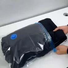 Grup Erik 14件組真空壓縮收納袋附藍色手壓幫浦,5S 3M 3L 3XL,防塵防潮,適用於衣物、床上用品、旅行、搬家、居家收納 - 彩色 - 查看 10