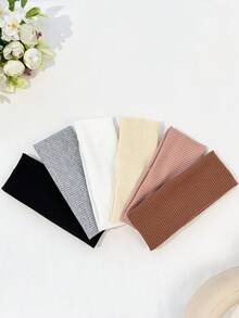 6 piezas de diademas deportivas de unicolor, transpirables y absorbentes de sudor, adecuadas para entrenamientos en el gimnasio, correr y uso diario - Multicolor - Ver 19