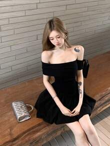 Women Midi Dresses - Red - View 2