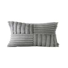 1 pieza Funda de almohada de unicolor (Inserto de almohada no incluido), Funda de almohada de tela, Adecuada para sala de estar y sofá - Cruz gris - Ver 10