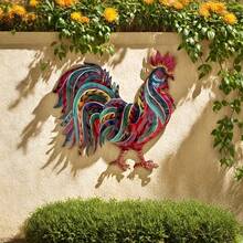 Adorno colgante decorativo de gallo colorido de acrílico 2D - A - Ver 5