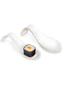 12/24pcs Mini Appetizer Spoon Plate Set, Dessert Display Tray And Tasting Spoon Combination, Suitable For Sushi, Desserts, Snacks, Cakes, Appetizer Plating, Wedding Party, Buffet, Restaurant And Home Gathering Tableware - Multicolor - View 7