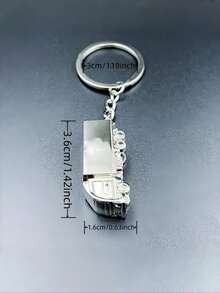 1pc Unique Truck Keychain, Realistic Mini 3D Truck Keychain, Street, Football, Door Clip, Clothes Hanger, Summer, Holiday, Breloc, Breloc Chei, Accessories, Nunta, Absolvire, Creative Car Model Keychain, Men's Gift, Friend's Birthday Gift, Mom, Dad, Graduation Gift, Teacher - Multicolor - View 4