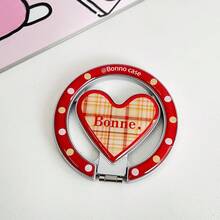 1pc Colorful Heart-Shaped Magnetic Magsafe Phone Holder, Foldable Portable Desktop Stand, Niche Korean Style - Multicolor - View 7