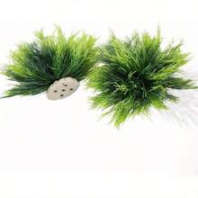 2pcs Artificial Aquarium Plants - Fresh Green Plastic Aquarium Decor, Assorted Sizes, PVC Material, Ideal For Aquatic Pet Lovers, Fish Tank Accessories - Happy Aquarium - View 7