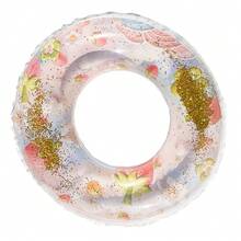 1 Stück aufblasbarer Schwimmring mit Pailletten, Blumen- und Fruchtmuster, Glitzer-Poolring für Erwachsene, Junggesellinnenabschied, Strand- und Wasserparty, Sommer-Schwimm-Lounge-Stuhl, Pool-Dekoration und Strandzubehör, ideales Geburtstagsgeschenk für Frauen - Gemischt - Übersicht 11
