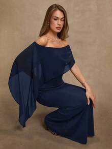 Women Midi Dresses - Navy Blue - View 6
