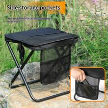 1pc Outdoor Backpack With Foldable Stool, Pen Bag, Portable Camping Gear, Sports Foldable Chair Handbag - Multicolor - View 4