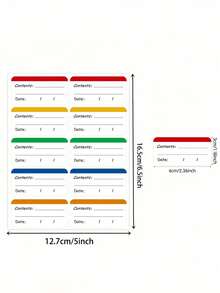 10pcs/Sheet Writable Freezer Food Labels, Suitable For Freezer, Food Storage Room, Canned Jars, Spice Containers, Fermentation And Meal Planning - Multicolor - View 7