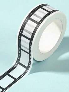 1 Rollo de 10M Cinta Washi con diseño de carrete de película, pegatinas lindas, pegatinas para diario DIY, pegatinas para cuaderno, suministros para diario, cinta adhesiva, suministros para scrapbooking, cinta nano, pegatinas para scrapbook, regreso a la escuela - Diseño de rollo de película - Ver 3