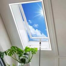 Upgraded Zippered Skylight Mosquito Screen Mesh, Window Bottom Zipper, Easy Opening And Closing, Zippered Window Screen, Breathable, Simple Installation - White Mesh Bottom Zipper - View 5