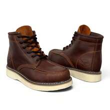 Edgar Industrial Lace-Up Work Boots For Heavy Duty Use - 棕色 - 查看 6