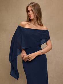 Women Midi Dresses - Navy Blue - View 5