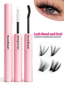 Eimny 40 Rows 660pcs Thick Eyelash Extension Set, Includes Adhesive, Sealer, Tweezers, 3 Brushes, 60D 80D 100D 120D 8-16mm Curl False Eyelashes, Cartoon Style Eyelash Extension Cluster Set, Travel Essential Eyelash Set - Multicolor - View 12