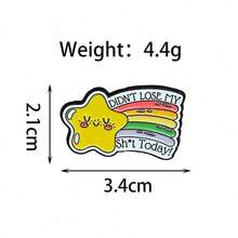 Cartoon Creative Pattern Metal Badge, Rainbow Heart Star Cute Brooch For Clothes, Backpack, Jewelry Accessories - Multicolor - View 11