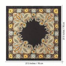 27.5" Silk Satin Square Head Scarf - 4PCS Satin Head Scarves For Women Hair Kerchief Bandanas Sleeping Head Wraps - 彩色 - 查看 2
