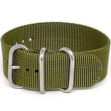 DaLuca Ballistic Nylon NATO 1 Piece Watch Strap - Olive Matte Buckle:18mm - como en la imagen - Ver 1
