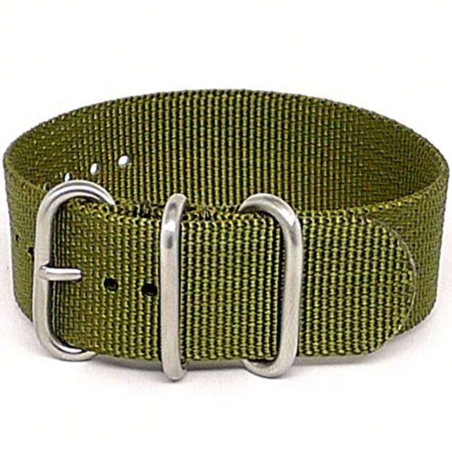 DaLuca Ballistic Nylon NATO 1 Piece Watch Strap - Olive Matte Buckle:18mm - como en la imagen - Ver 1