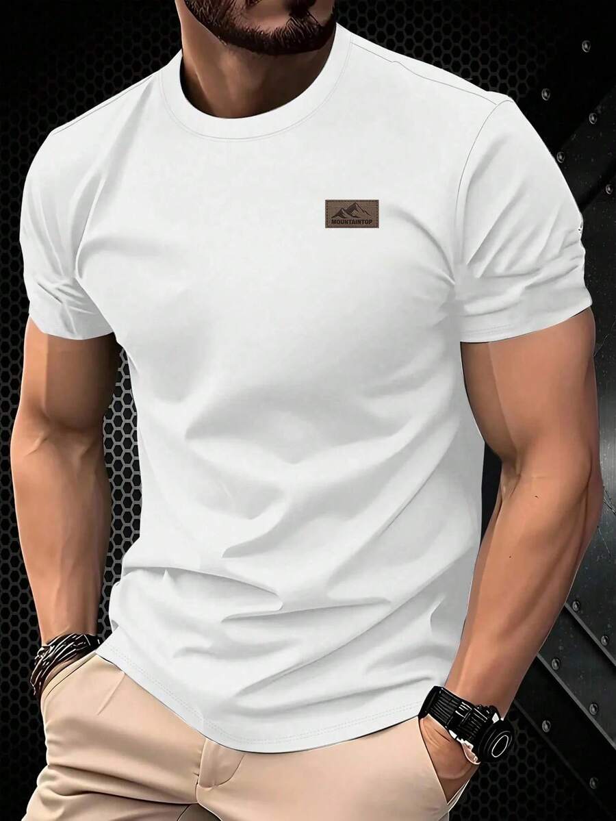 Summer Men's Crew Neck T-Shirts Gym Leisure Vacation High Quality Men's Shirts Fashion Prints Y2K Men's Clothing Festival Sweatshirt Men's Sets Men's Gifts Local Mexico - 白色 - 查看 1