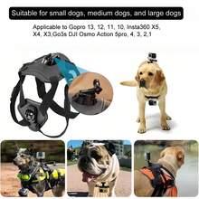 Dog Harness Mount Soft And Adjustable Dog Harness Vest With 2 Mouting Base Pet Chest And Back Fixation For Hero All Models, Sports Camera Dog Harness Chest Strap, Pet Perspective Shooting, Suitable For And Dog Sports Camera Accessory Fixing Strap, Suitable For Small Medium Large Dogs - View 1
